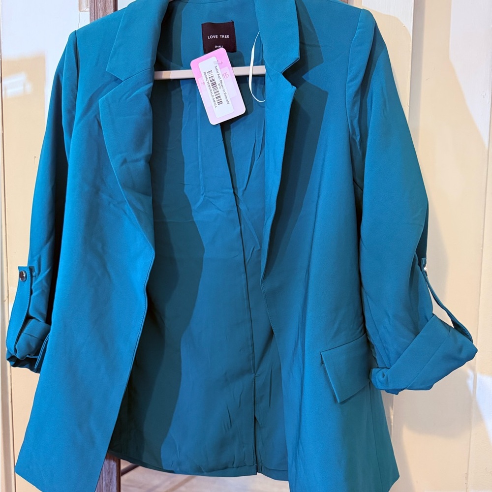 Love Tree Green Blazer Lightweight Suit Jacket